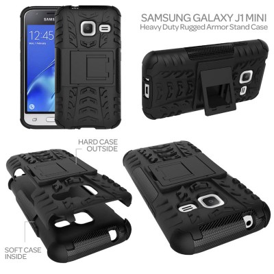 Samsung Galaxy J1 Mini - Heavy Duty Rugged Armor Stand Case