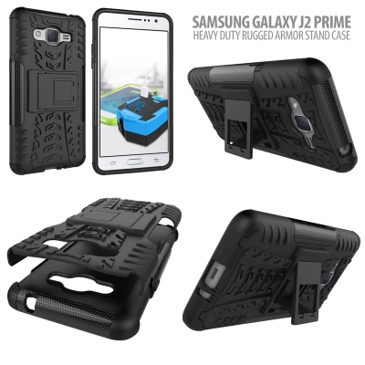 ^ Samsung Galaxy J2 Prime - Heavy Duty Rugged Armor Stand Case
