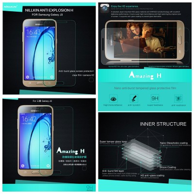 ^ Samsung Galaxy J3 2016 - Nillkin Anti-Explosion H Tempered Glass Screen Protector