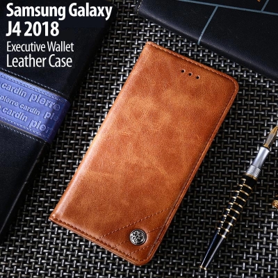 ^ Samsung Galaxy J4 2018 - Executive Wallet Leather Case