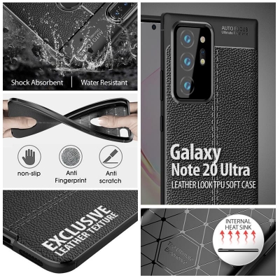 Samsung Galaxy Note 20 Ultra - Leather Look TPU Soft Case