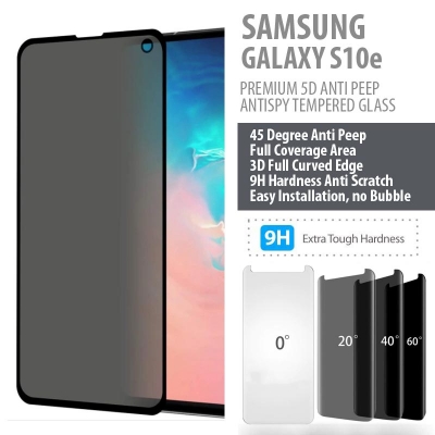 ^ Samsung Galaxy S10e - PREMIUM 5D Anti Peep Antispy Tempered Glass
