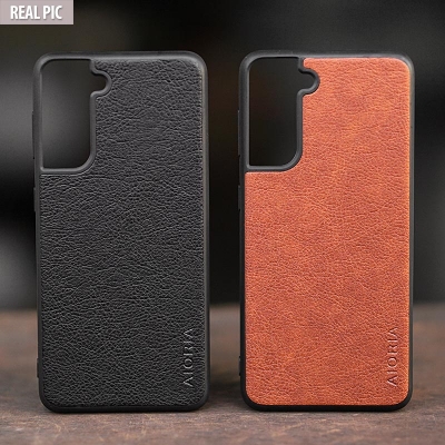 Samsung Galaxy S21 - AIORIA Leather Texture Hybrid Case