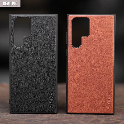 Samsung Galaxy S22 Ultra - AIORIA Leather Texture Hybrid Case