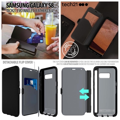 [HRX] Samsung Galaxy S8 - Original Tech21 Evo Wallet Leather Case