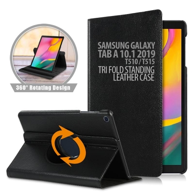^ Samsung Galaxy Tab A 10.1 2019 T510 T515 - 360 Degree Rotary Leather Case