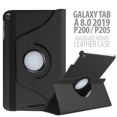 ^ Samsung Galaxy Tab A 8.0 2019 P200 P205 - 360 Degree Rotary Leather Case