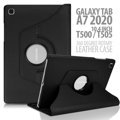 Samsung Galaxy Tab A7 2020 10.4 Inch T505 - 360 Degree Rotary Leather Case