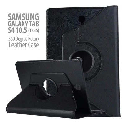 ^ Samsung Galaxy Tab S4 10.5 T835 - 360 Degree Rotary Leather Case