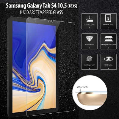 ^ Samsung Galaxy Tab S4 10.5 T835 - Lucid Arc Tempered Glass