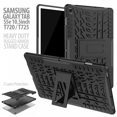 ^NR Samsung Galaxy Tab S5e 10.5 inch T720 T725N - Heavy Duty Rugged Armor Stand Case