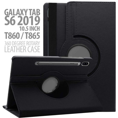 Samsung Galaxy Tab S6 2019 10.5 Inch T865 - 360 Degree Rotary Leather Case