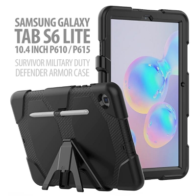 Samsung Galaxy Tab S6 Lite 10.4 Inch P615 - Survivor Military Duty Defender Armor Case