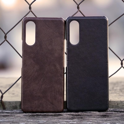 Sony Xperia 10 II - Leather Covered Hard Case
