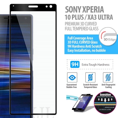 ^ Sony Xperia 10 Plus / XA3 Ultra - Premium 3D Curved Full Tempered Glass