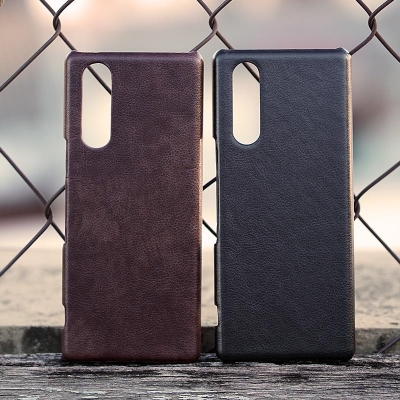 Sony Xperia 5 - XZ5 - Leather Covered Hard Case