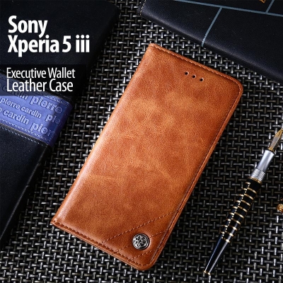 Sony Xperia 5 iii - Executive Wallet Leather Flip Case