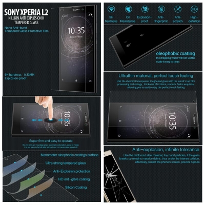 ^ Sony Xperia L2 - Nillkin Anti Explosion H Tempered Glass }