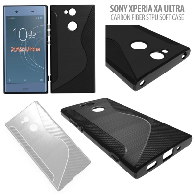 ^ Sony Xperia XA2 Ultra - Carbon Fiber STPU Soft Case