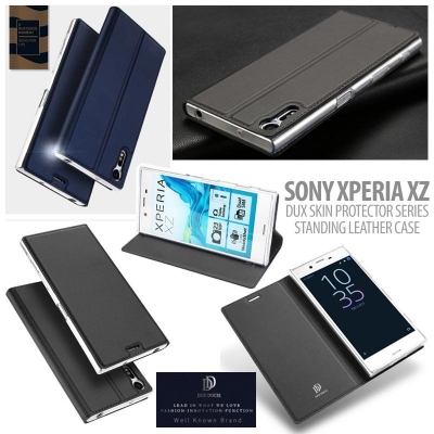 ^ Sony Xperia XZ Dual / Xperia XZ / XZs - DUX Skin Protector Series Standing Leather Case }