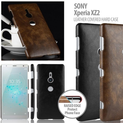 Sony Xperia XZ2 - Leather Covered Hard Case