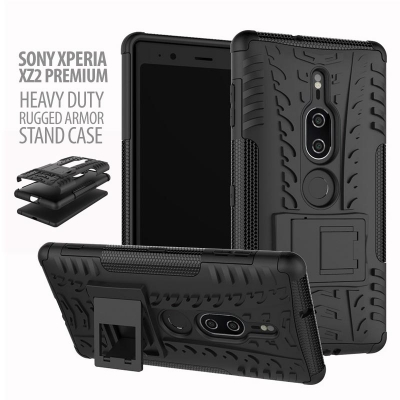 ^ Sony Xperia XZ2 Premium - Heavy Duty Rugged Armor Stand Case