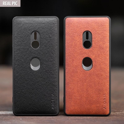 Sony Xperia XZ3 - AIORIA Leather Texture Hybrid Case