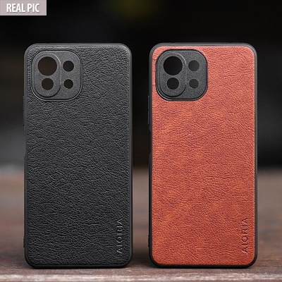 Xiaomi Mi 11 Lite - AIORIA Leather Texture Hybrid Case