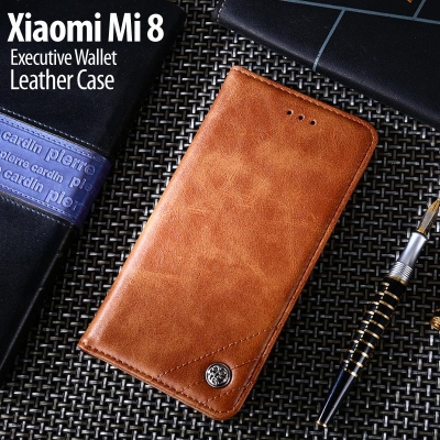 ^ Xiaomi Mi 8 / Mi8 - Executive Wallet Leather Case