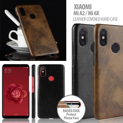 ^ Xiaomi Mi A2 / Mi 6X - Leather Covered Hard Case