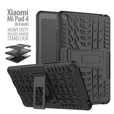 ^NR Xiaomi Mi Pad 4 8.0 inch - Heavy Duty Rugged Armor Stand Case