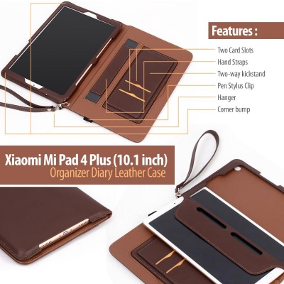 Xiaomi Mi Pad 4 Plus 10.1 inch - Organizer Diary Leather Case