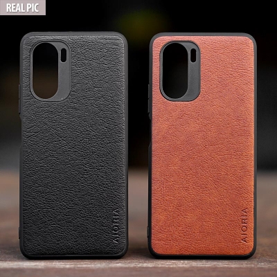 Xiaomi Poco F3 - AIORIA Leather Texture Hybrid Case