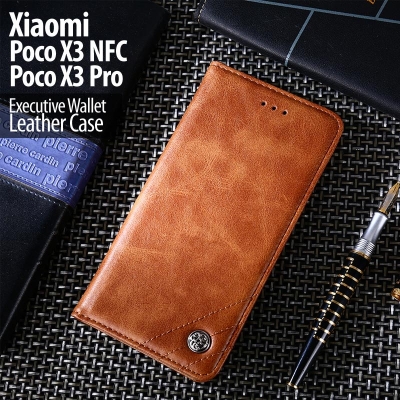 Xiaomi Poco X3 NFC - X3 Pro - Executive Wallet Leather Flip Case