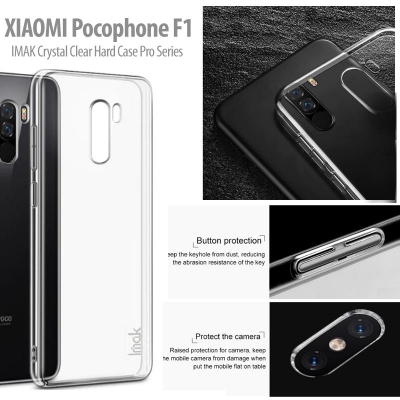 ^ Xiaomi Pocophone F1 - IMAK Crystal Clear Hard Case Pro Series