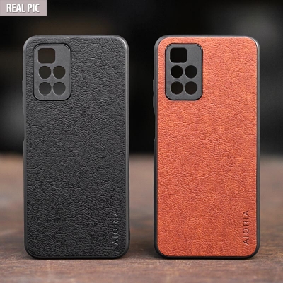 Xiaomi Redmi 10 - AIORIA Leather Texture Hybrid Case