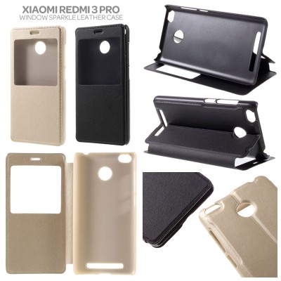 * Xiaomi RedMi 3 Pro / RedMi 3 / RedMi 3X  - Window Leather Case
