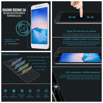 ^ Xiaomi Redmi 5A - Nillkin Anti-Explosion H Tempered Glass Screen Protector }