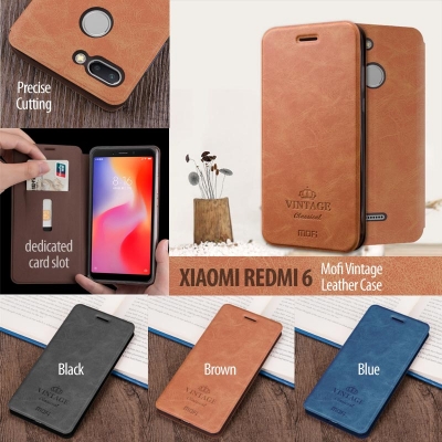 ^ Xiaomi Redmi 6 / Redmi 6A - Mofi Vintage Leather Case