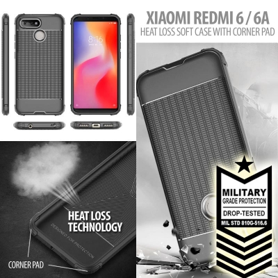 ^ Xiaomi Redmi 6 / Redmi 6A - Heat Loss Soft Case with Corner Pad