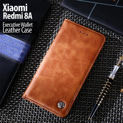 Xiaomi Redmi 8A - Executive Wallet Leather Flip Case