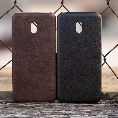 Xiaomi Redmi 8A - Leather Covered Hard Case