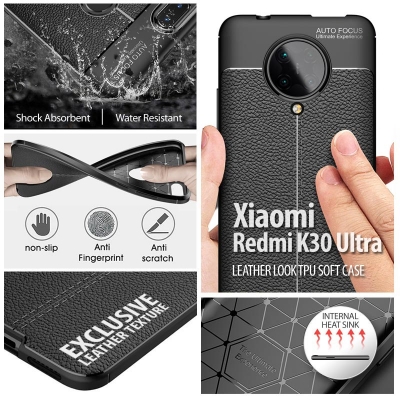 Xiaomi Redmi K30 Ultra - Leather Look TPU Soft Case
