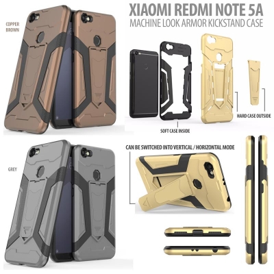 * Xiaomi Redmi Note 5A - Machine Look Armor Kickstand Case }