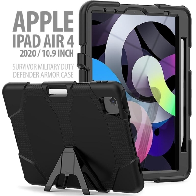 iPad Air 4 2020 10.9 Inch - iPad Pro 11 2018 - iPad Pro 11 2020 - Survivor Military Duty Defender Armor Case