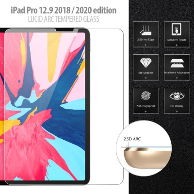 iPad Pro 12.9 2020 2018 - Lucid Arc Tempered Glass