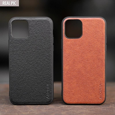 iPhone 11 Pro - AIORIA Leather Texture Hybrid Case