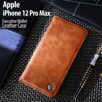 iPhone 12 Pro Max - Executive Wallet Leather Flip Case