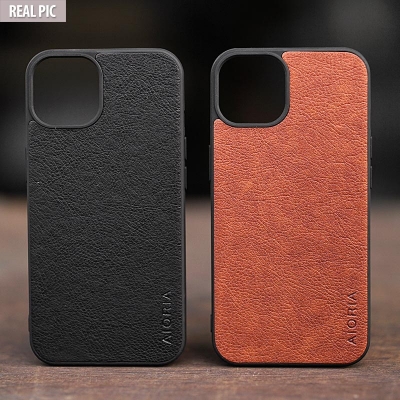 iPhone 13 - AIORIA Leather Texture Hybrid Case