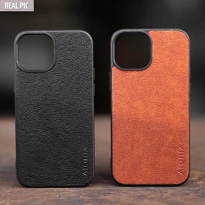 iPhone 13 Mini - AIORIA Leather Texture Hybrid Case